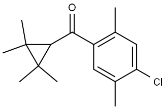 (4-Chloro-2,5-dimethylphenyl)(2,2,3,3-tetramethylcyclopropyl)methanone Structure