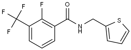 2-Fluoro-N-(2-thienylmethyl)-3-(trifluoromethyl)benzamide Structure