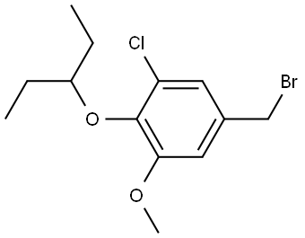 5-(Bromomethyl)-1-chloro-2-(1-ethylpropoxy)-3-methoxybenzene Structure