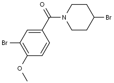 (3-Bromo-4-methoxyphenyl)(4-bromo-1-piperidinyl)methanone Structure