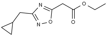 ethyl 2-(3-(cyclopropylmethyl)-1,2,4-oxadiazol-5-yl)acetate Structure