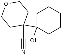 Tetrahydro-4-(1-hydroxycyclohexyl)-2H-pyran-4-carbonitrile Structure