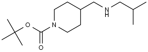 tert-butyl 4-((isobutylamino)methyl)piperidine-1-carboxylate Structure