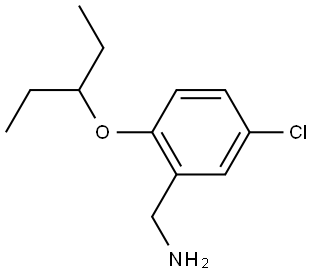 5-Chloro-2-(1-ethylpropoxy)benzenemethanamine Structure