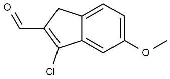 3-chloro-5-methoxy-1H-indene-2-carbaldehyde Structure