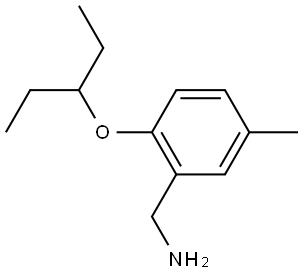 2-(1-Ethylpropoxy)-5-methylbenzenemethanamine Structure