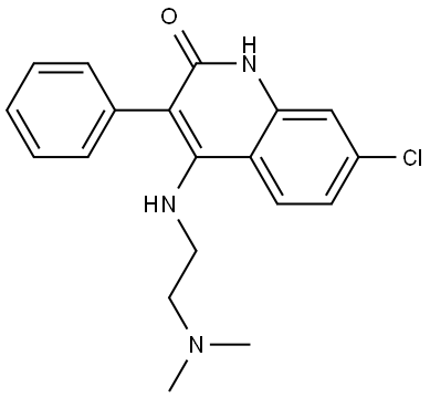 7-chloro-4-(2-dimethylaminoethyl)amino-3-phenyl-2(1H)-quinolone Structure