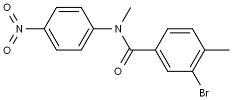 3-bromo-N,4-dimethyl-N-(4-nitrophenyl)benzamide Structure