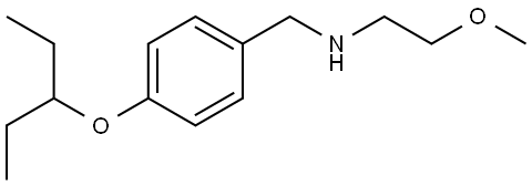 4-(1-Ethylpropoxy)-N-(2-methoxyethyl)benzenemethanamine Structure