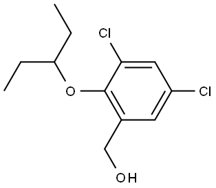 3,5-Dichloro-2-(1-ethylpropoxy)benzenemethanol Structure