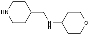 N-(piperidin-4-ylmethyl)tetrahydro-2H-pyran-4-amine Structure