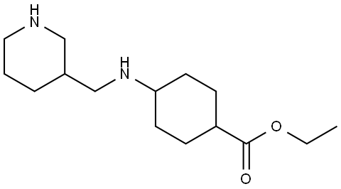 ethyl 4-((piperidin-3-ylmethyl)amino)cyclohexanecarboxylate Structure