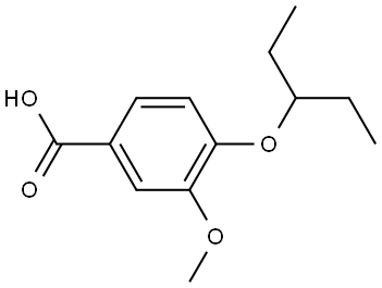 4-(1-Ethylpropoxy)-3-methoxybenzoic acid Structure