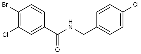 4-Bromo-3-chloro-N-[(4-chlorophenyl)methyl]benzamide Structure