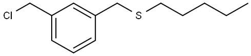 (3-(chloromethyl)benzyl)(pentyl)sulfane Structure