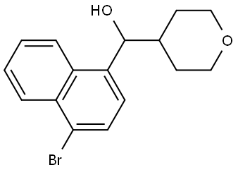 α-(4-Bromo-1-naphthalenyl)tetrahydro-2H-pyran-4-methanol Structure