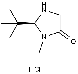 4-Imidazolidinone, 2-(1,1-dimethylethyl)-3-methyl-, hydrochloride (1:1), (2S)- Structure