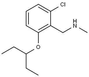 2-Chloro-6-(1-ethylpropoxy)-N-methylbenzenemethanamine Structure