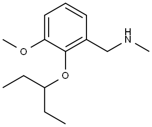 2-(1-Ethylpropoxy)-3-methoxy-N-methylbenzenemethanamine Structure