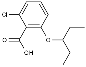 2-Chloro-6-(1-ethylpropoxy)benzoic acid Structure