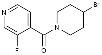 (4-Bromo-1-piperidinyl)(3-fluoro-4-pyridinyl)methanone Structure