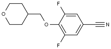3,5-Difluoro-4-[(tetrahydro-2H-pyran-4-yl)methoxy]benzonitrile Structure