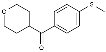 4-(Methylthio)phenyl](tetrahydro-2H-pyran-4-yl)methanone Structure