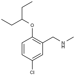 5-Chloro-2-(1-ethylpropoxy)-N-methylbenzenemethanamine Structure