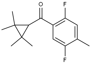 (2,5-Difluoro-4-methylphenyl)(2,2,3,3-tetramethylcyclopropyl)methanone Structure