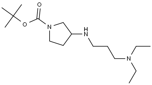 tert-butyl 3-((3-(diethylamino)propyl)amino)pyrrolidine-1-carboxylate Structure