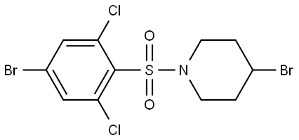 4-Bromo-1-[(4-bromo-2,6-dichlorophenyl)sulfonyl]piperidine Structure