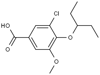 3-Chloro-4-(1-ethylpropoxy)-5-methoxybenzoic acid Structure