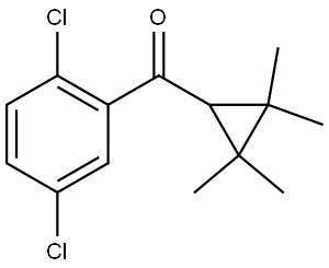 (2,5-Dichlorophenyl)(2,2,3,3-tetramethylcyclopropyl)methanone Structure