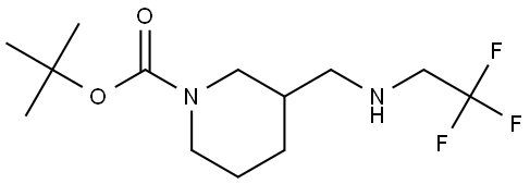 tert-butyl 3-(((2,2,2-trifluoroethyl)amino)methyl)piperidine-1-carboxylate Structure