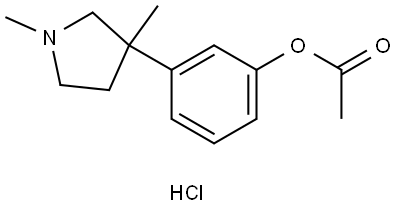 Phenol, m-(1,3-dimethyl-3-pyrrolidinyl)-, acetate, hydrochloride Structure