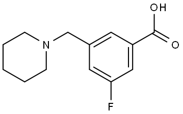 3-Fluoro-5-(1-piperidinylmethyl)benzoic acid Structure