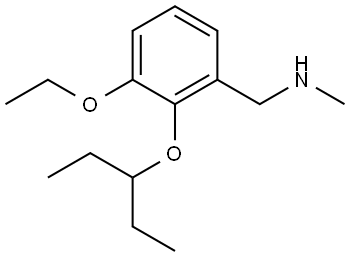 3-Ethoxy-2-(1-ethylpropoxy)-N-methylbenzenemethanamine Structure