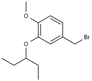 4-(Bromomethyl)-2-(1-ethylpropoxy)-1-methoxybenzene Structure