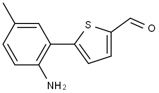 5-(2-amino-5-methylphenyl)thiophene-2-carbaldehyde 구조식 이미지