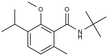 N-(1,1-Dimethylethyl)-2-methoxy-6-methyl-3-(1-methylethyl)benzamide Structure