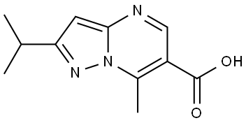 2-isopropyl-7-methylpyrazolo[1,5-a]pyrimidine-6-carboxylic acid Structure