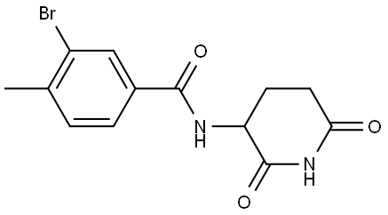 3-bromo-N-(2,6-dioxopiperidin-3-yl)-4-methylbenzamide Structure