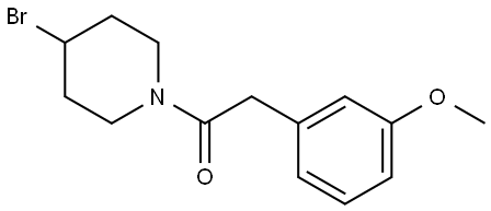 1-(4-Bromo-1-piperidinyl)-2-(3-methoxyphenyl)ethanone Structure