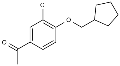 1-[3-Chloro-4-(cyclopentylmethoxy)phenyl]ethanone Structure