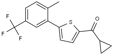 Cyclopropyl[5-[2-methyl-5-(trifluoromethyl)phenyl]-2-thienyl]methanone Structure