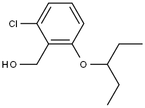 2-Chloro-6-(1-ethylpropoxy)benzenemethanol Structure