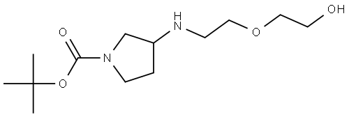 tert-butyl 3-((2-(2-hydroxyethoxy)ethyl)amino)pyrrolidine-1-carboxylate Structure