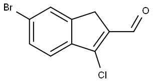 6-bromo-3-chloro-1H-indene-2-carbaldehyde Structure