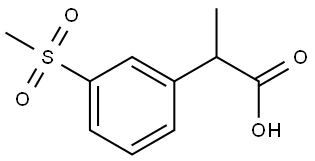 Benzeneacetic acid, α-methyl-3-(methylsulfonyl)- Structure