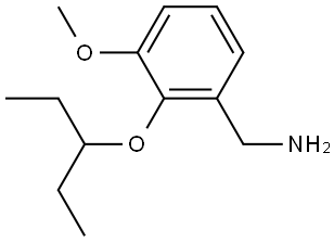 2-(1-Ethylpropoxy)-3-methoxybenzenemethanamine Structure